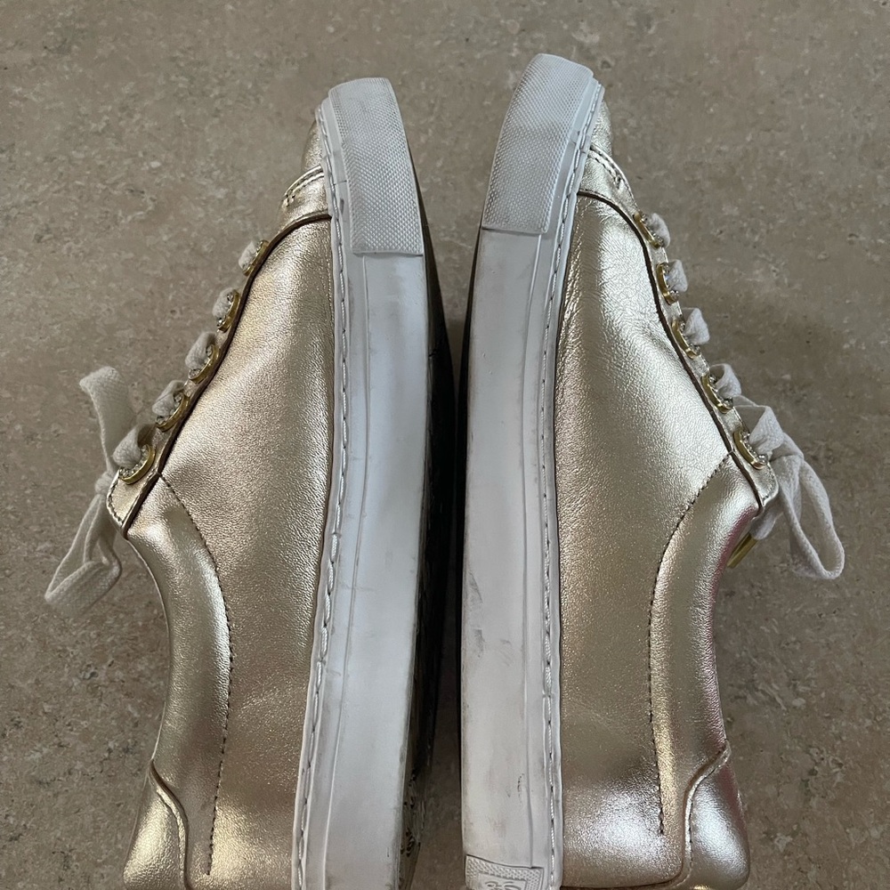 Lilly Pulitzer Gold Sneakers with White Laces - Picture 4 of 5
